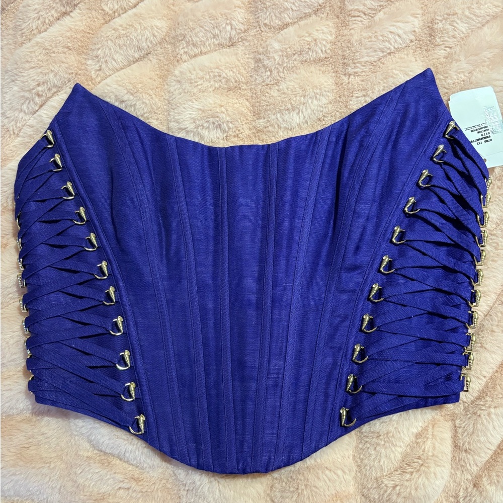 Zimmermann NWT Purple Corset with Gold Accents. Ships same day.